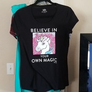 Justice Black Unicorn T-shirt